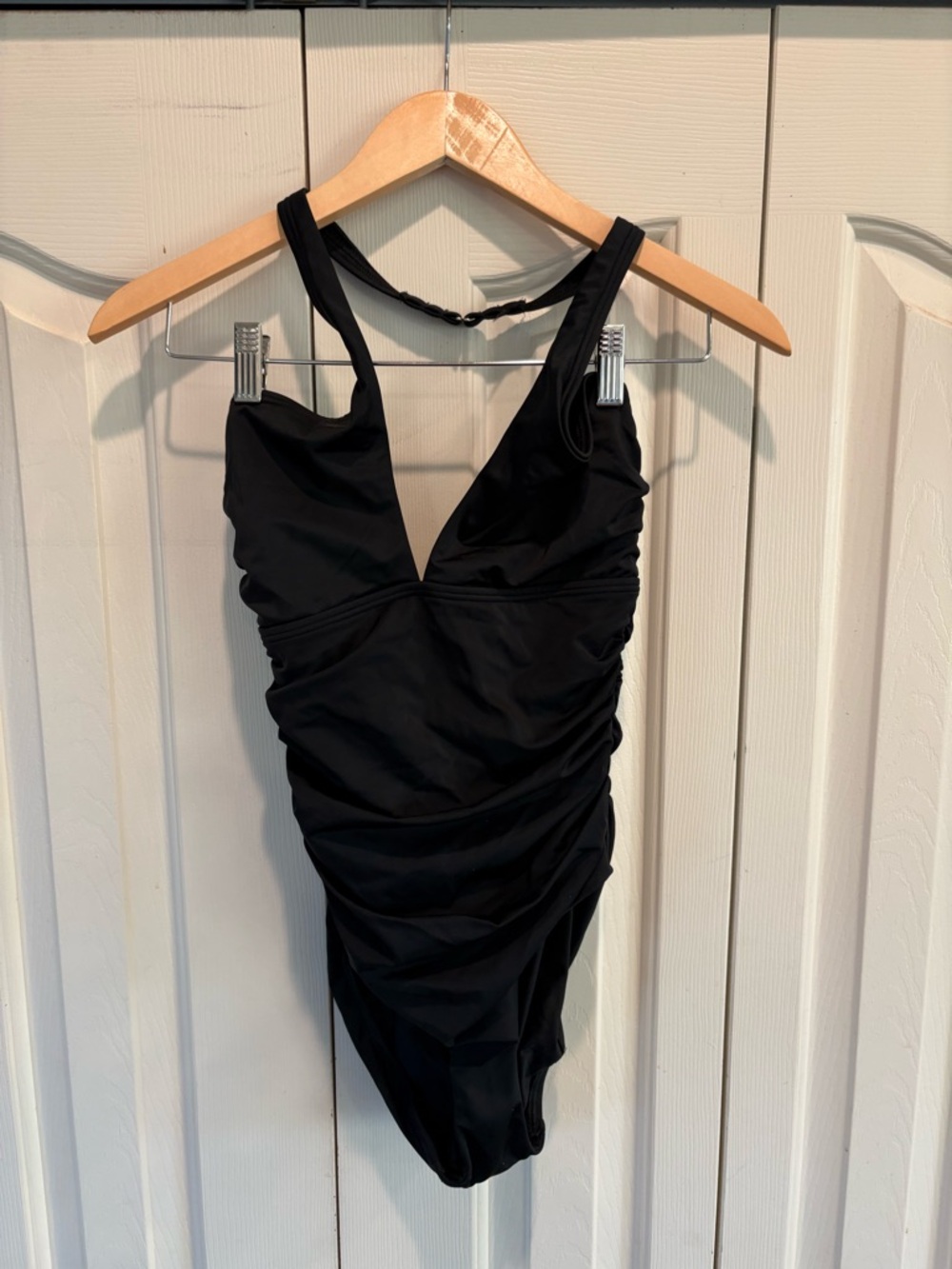 LOFT Beach Black Swimsuit One Piece Halter Swimwear Size 0